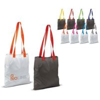 SHOPPER IN POLIESTERE CON MANICI A CONTRASTO